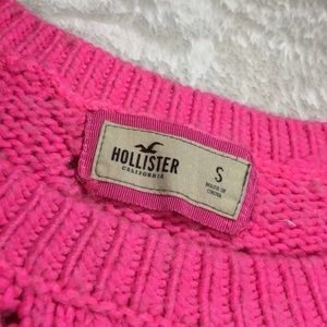 Hollister Pink Cropped Sweater